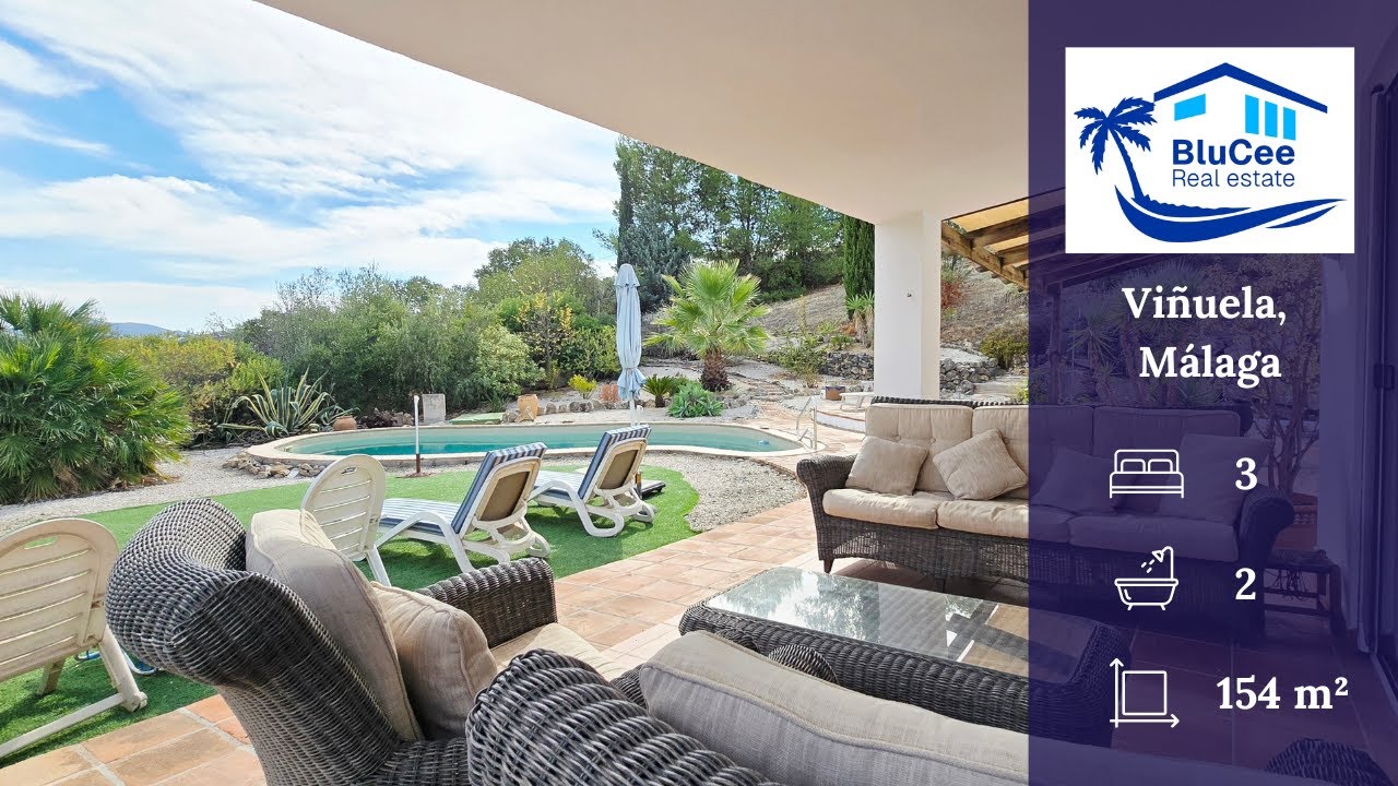 🌴 Escape to Paradise! Beautiful Villa For Sale Near Lake Viñuela, Málaga