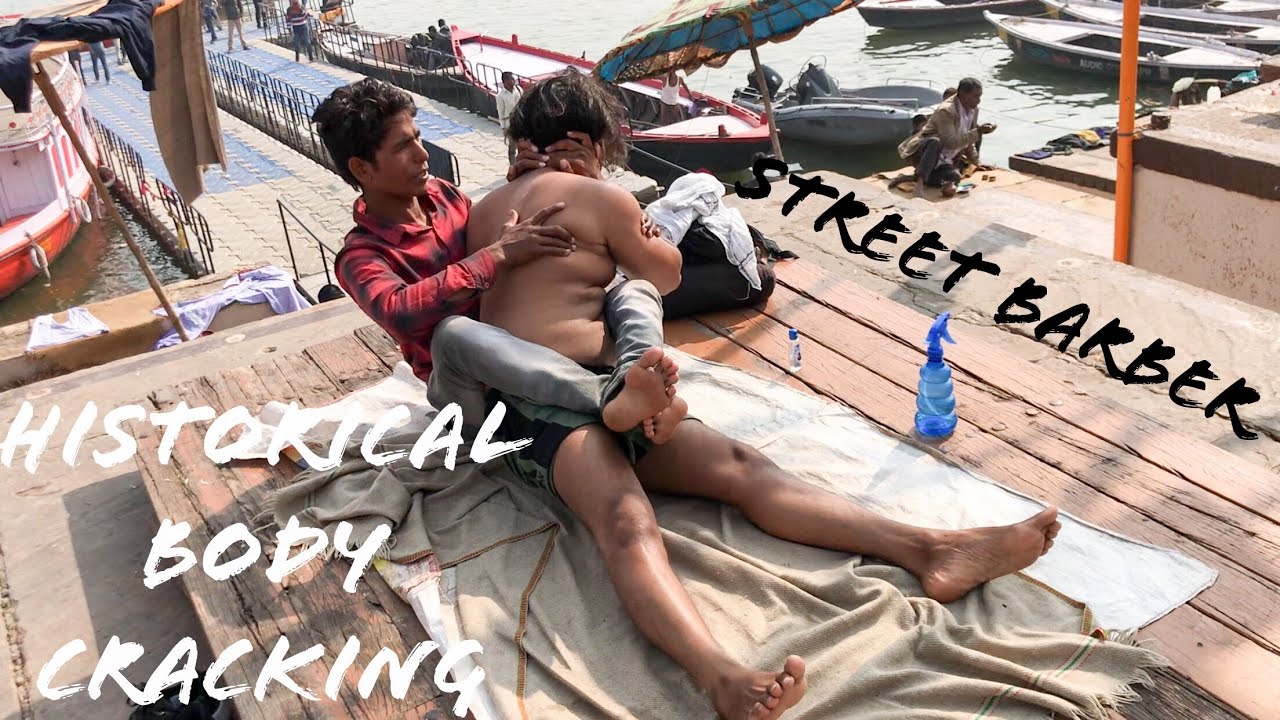 ASMR Indian Street Barber Head Massage @Holi City (Varanasi)Ep-08