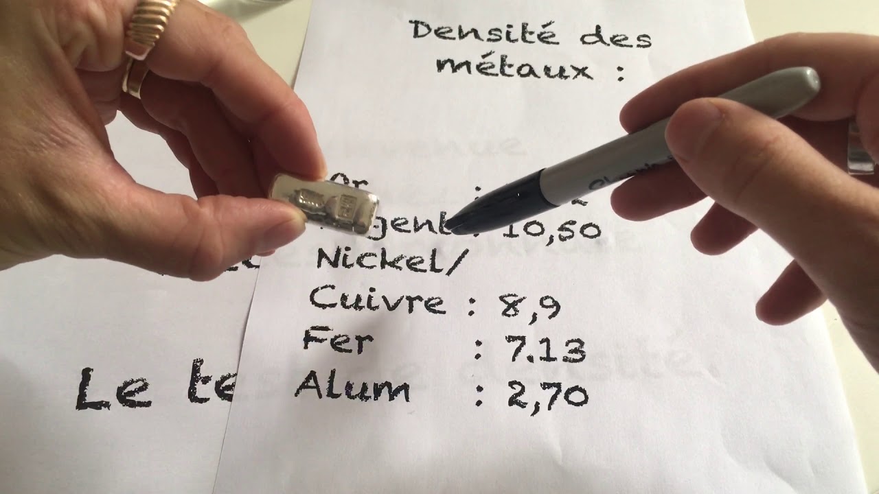 Le test de densité, reconnaissez vos métaux