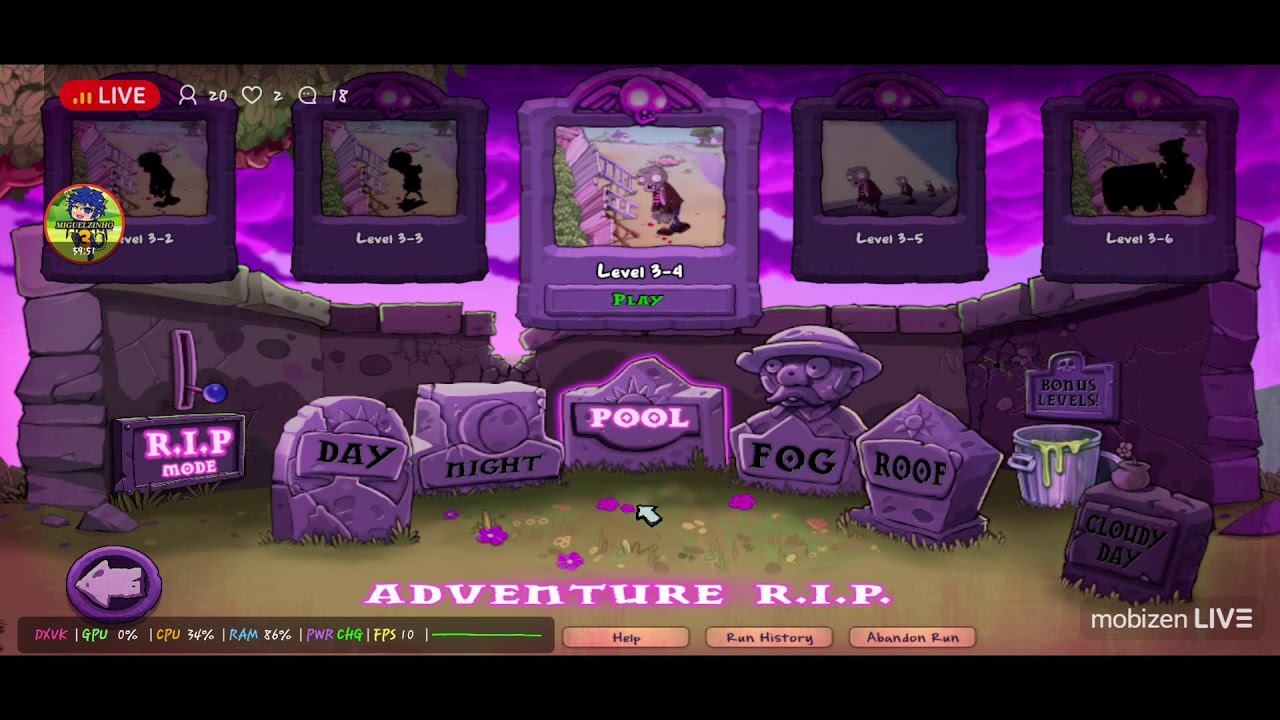 jogando pvz replanted