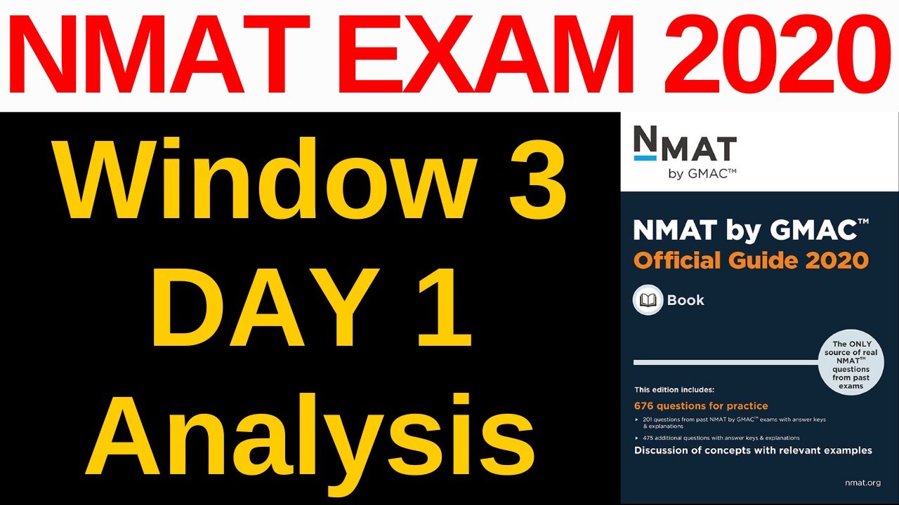 NMAT Exam 2020 Window 3 Analysis