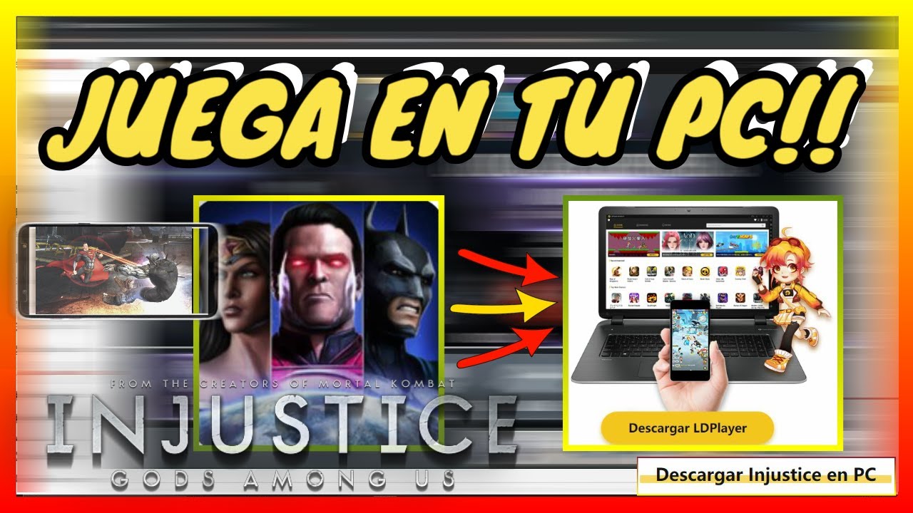 ✅Como jugar INJUSTICE MOBILE en PC o LAPTOP / Como instalar INJUSTICE movil en PC (LDplayer)