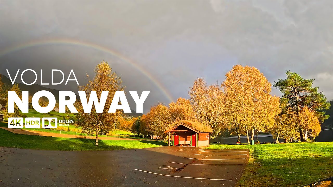 4K Scenic Drive - Scenic Drive in Norway - Chasing the Autumn Rainbow - Volda
