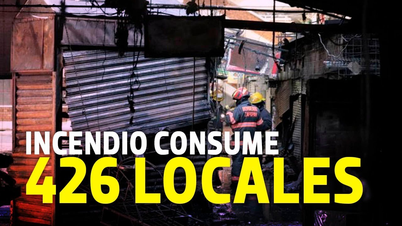 Así fue el incendio del Mercado San Juan de Dios en Guadalajara