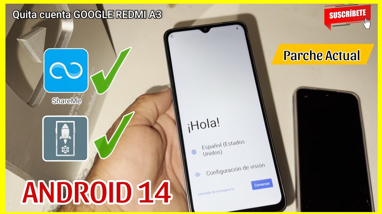 Quitar cuenta GOOGLE REDMI A3/ android 14 (parche actual)