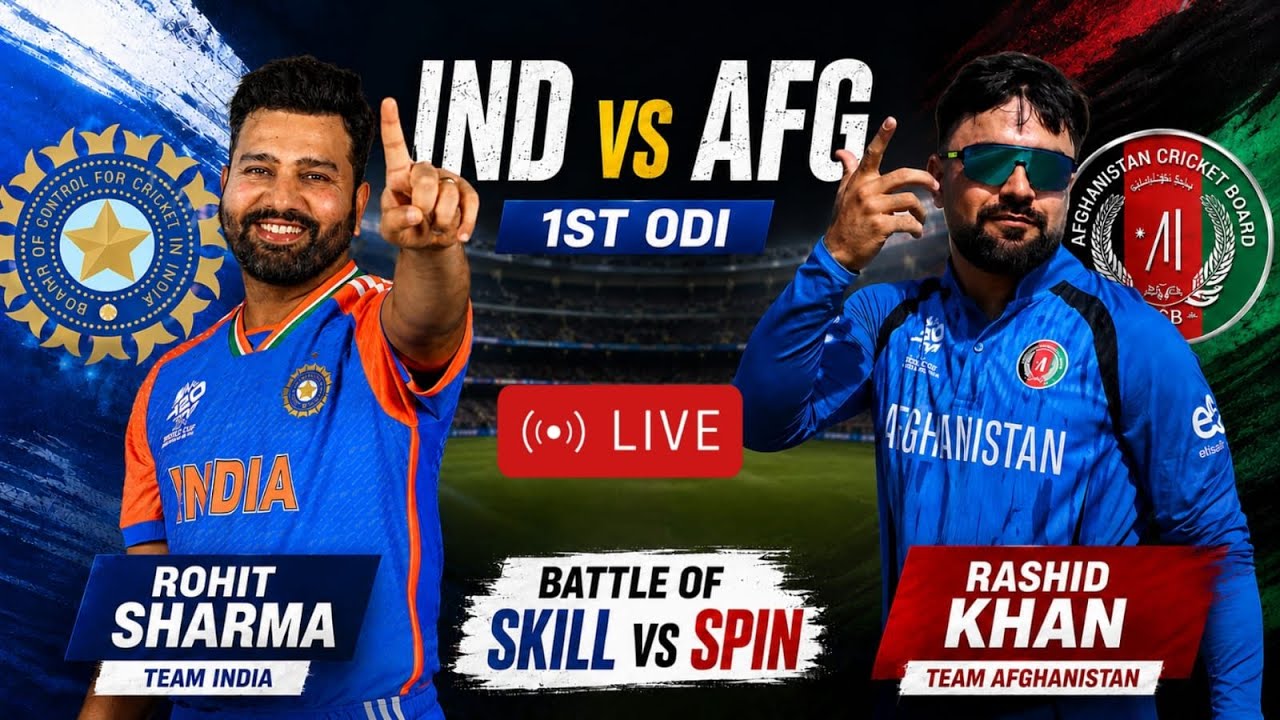 LIVE: IND vs AFG 1st ODI Real Cricket 24 Gameplay🏆 #rc24 #livecricket