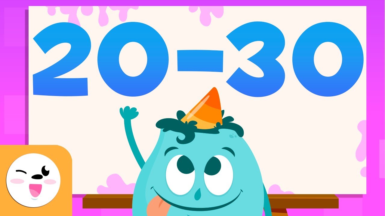 Adivina los números del 20 al 30 - Aprende a escribir y leer los números del 1 al 100