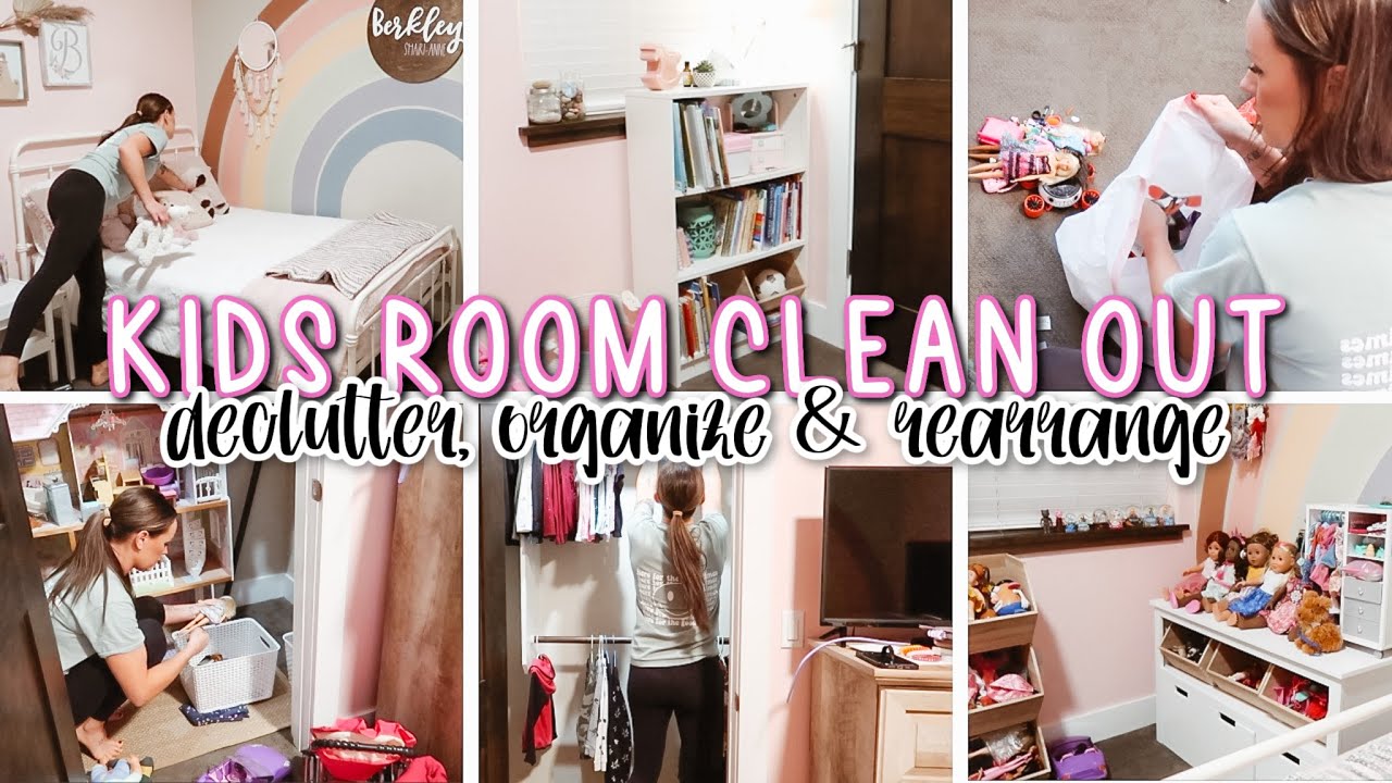 DECLUTTER, ORGANIZE & REARRANGE // Kids Room Cleanout // Cleaning After Christmas