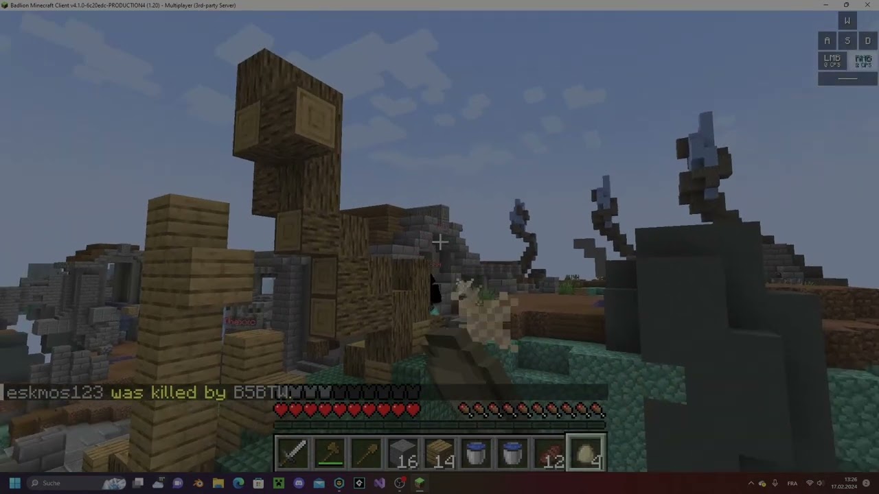 Meine erste Runde Skywars auf Hypixel (WIN??👀)