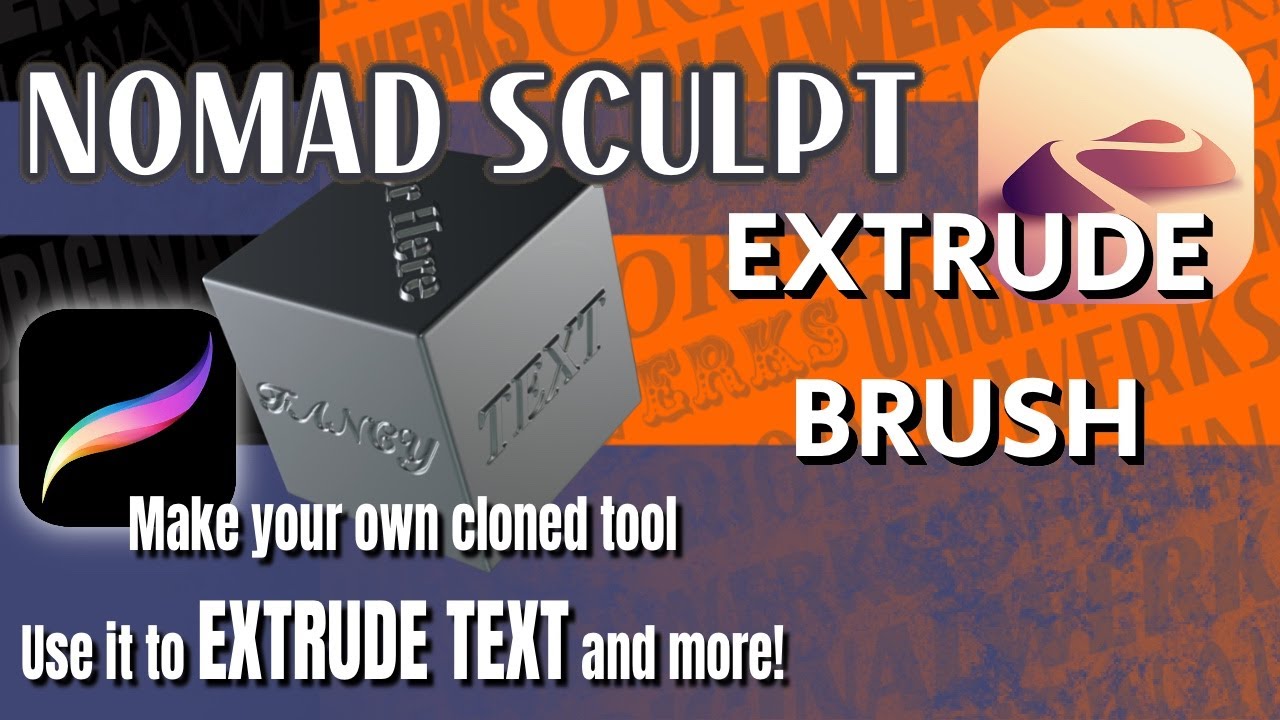 Extrude Brush and Text How to Clone your own Extrude Brush and use it to Make Text on you Sculpts!