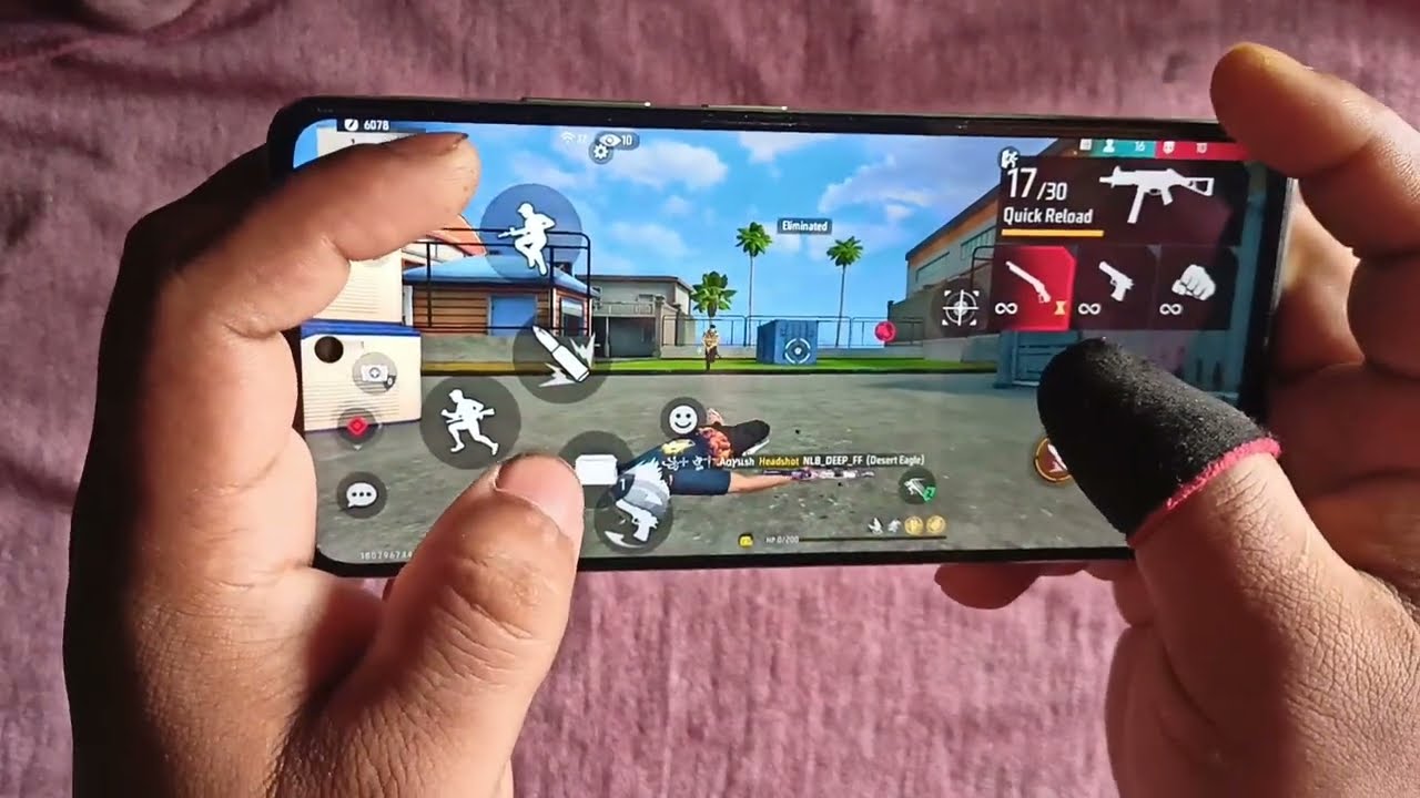 Realme Narzo 60x 5G 📲 free fire handcam gameplay normal dpi sensitivity settings