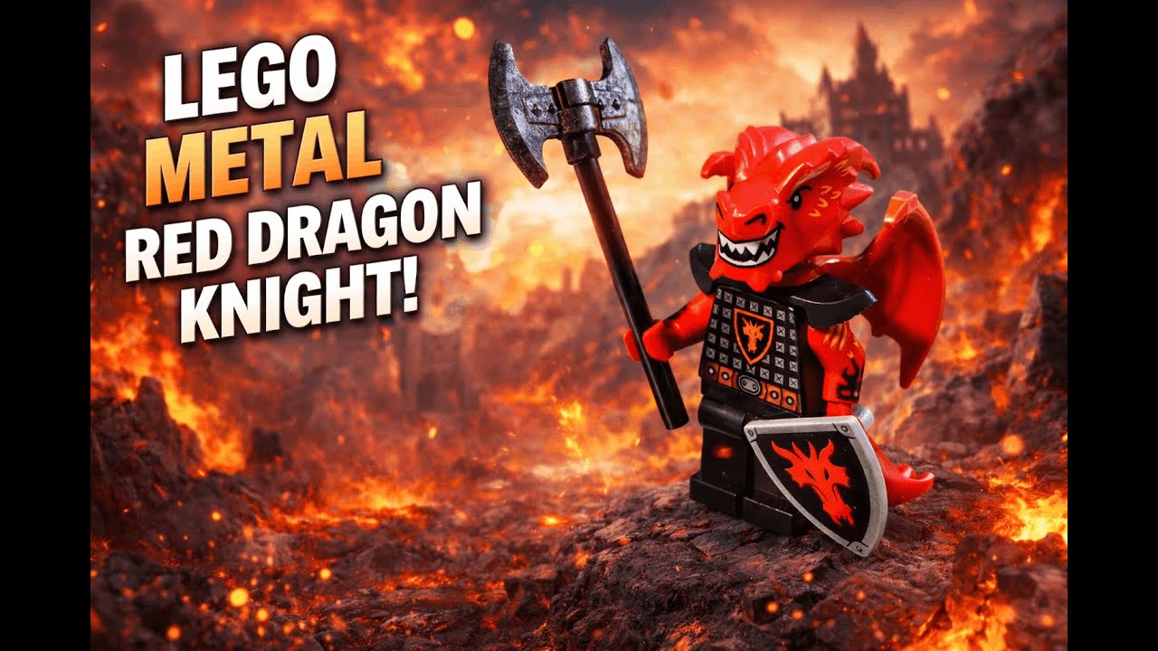 Lego Castle - Metal Red Dragon Knight Build!