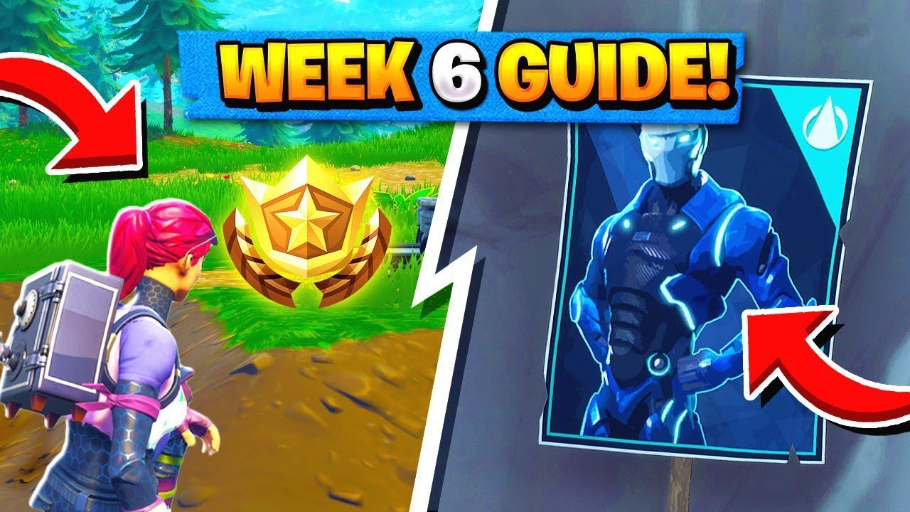 WEEK 6 CHALLENGES GUIDE! | Omega & Carbide Poster Locations, Treasure Map ( Fortnite Tips )