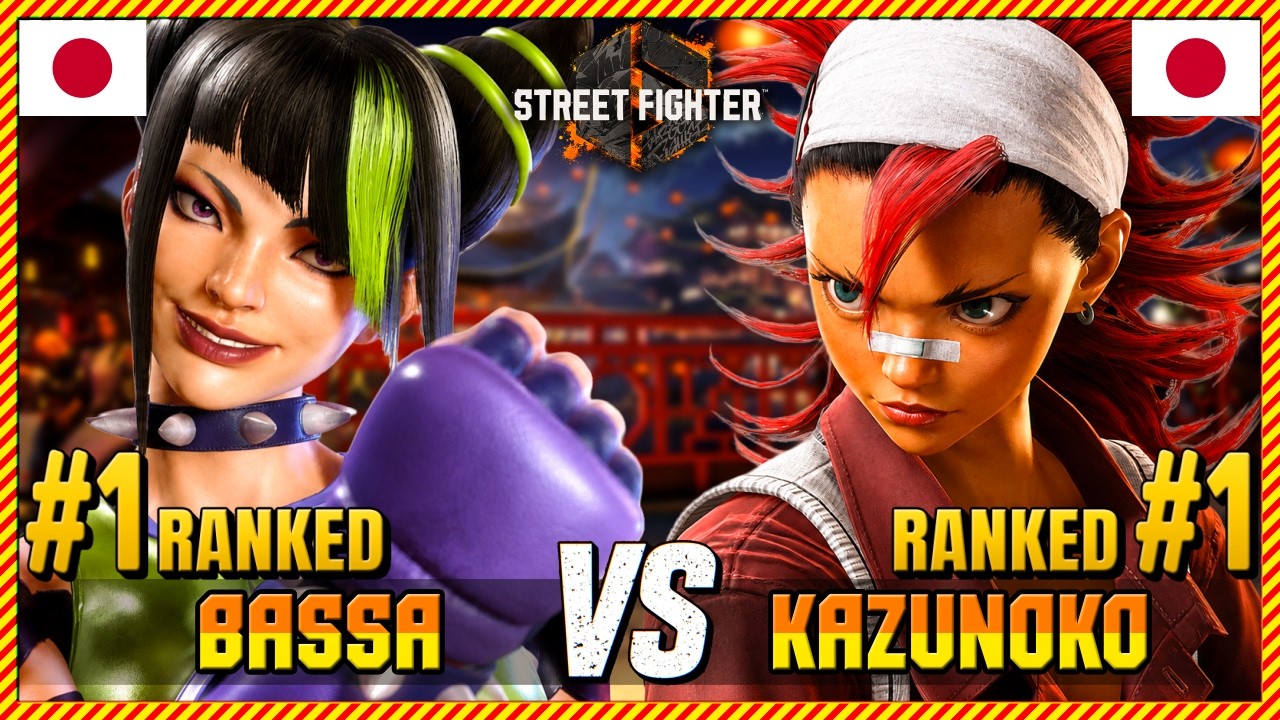 SF6 ⭐ KAZUNOKO (#1 Ranked Yasmine) vs 2BASSA (#1 Ranked Juri) ⭐ High Level Gameplay