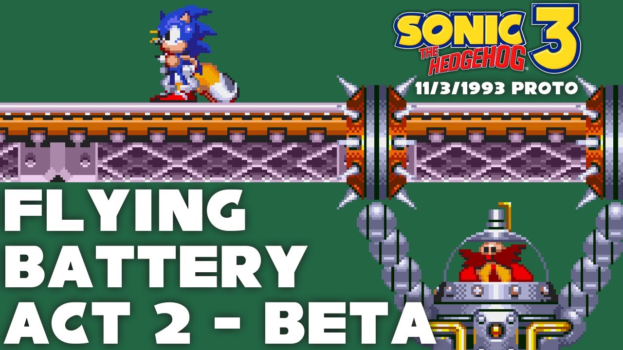[HQ] Sonic 3 Prototype (Nov. 3, 1993) - Flying Battery Act 2 Beta Theme