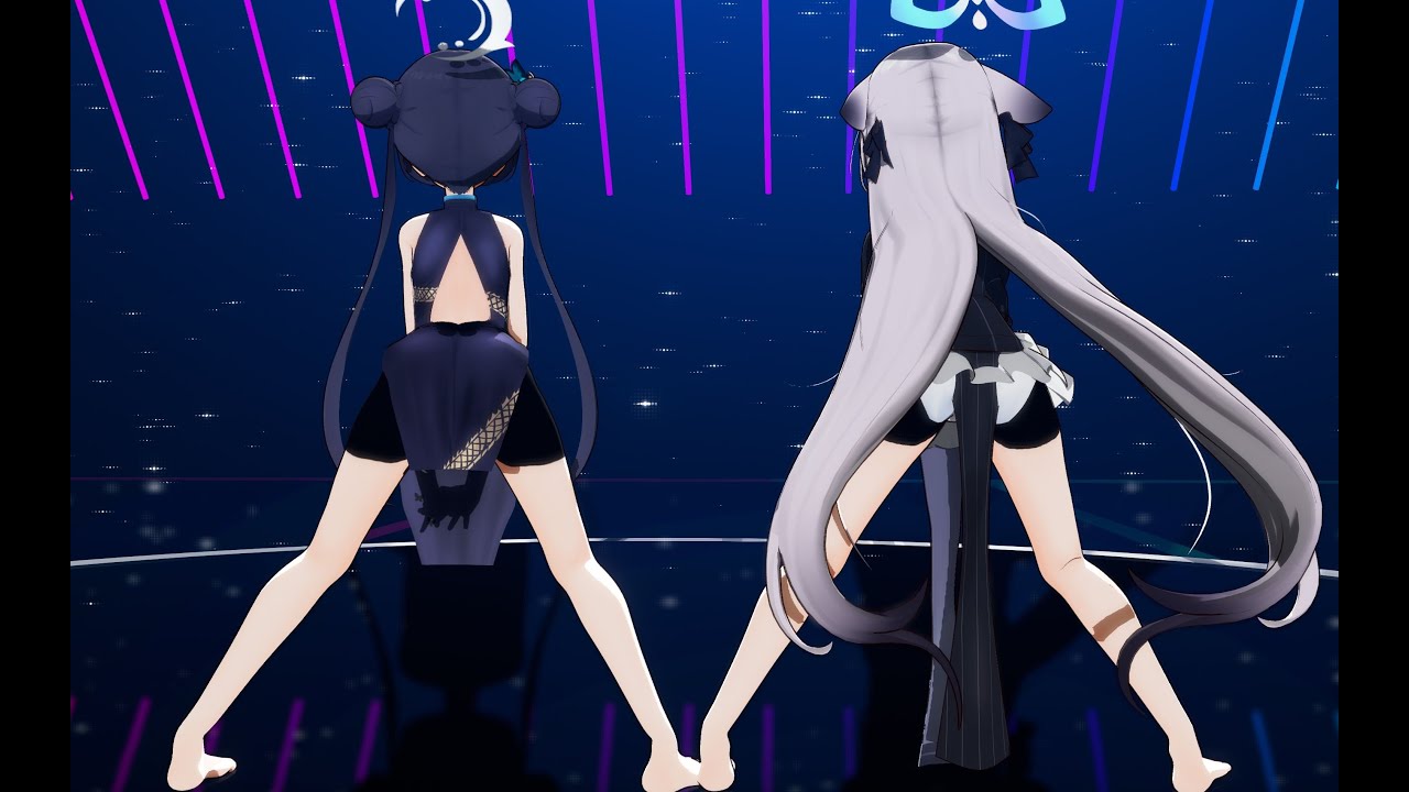 【Blue Archive MMD／4K／60FPS】Ryuuge Kisaki × Sunohara Kokona【Up & Down】