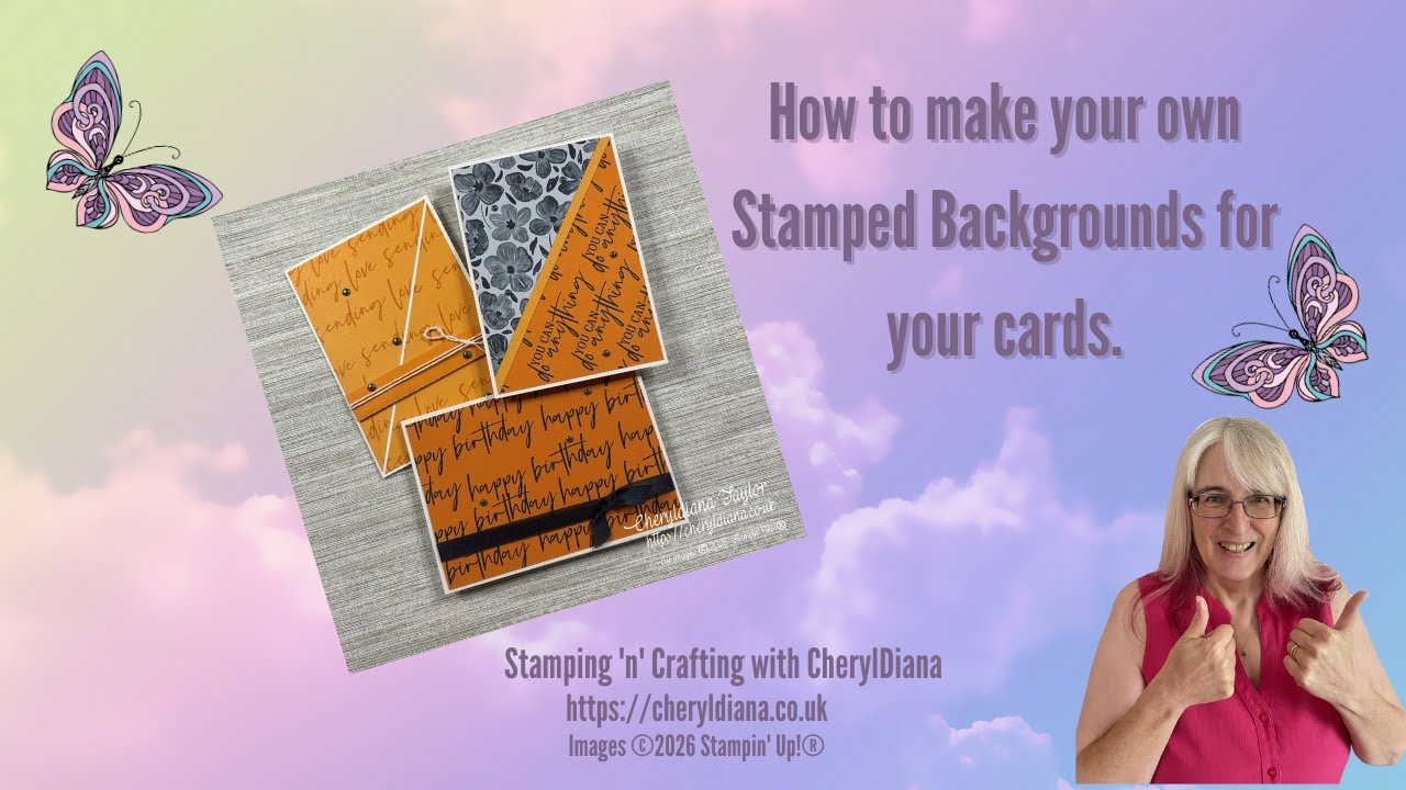 How to make your own sentiment stamped backgrounds to make a selection of cards.