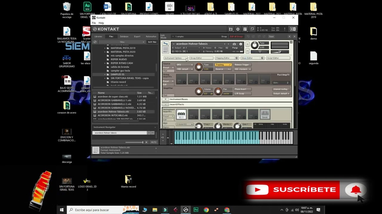🎈🎈🎈TRUCAZO. COMO HACER TERCERA EN ACORDEON CON UNA SOLA TECLA EN KONTAKT🎈🎈🎈