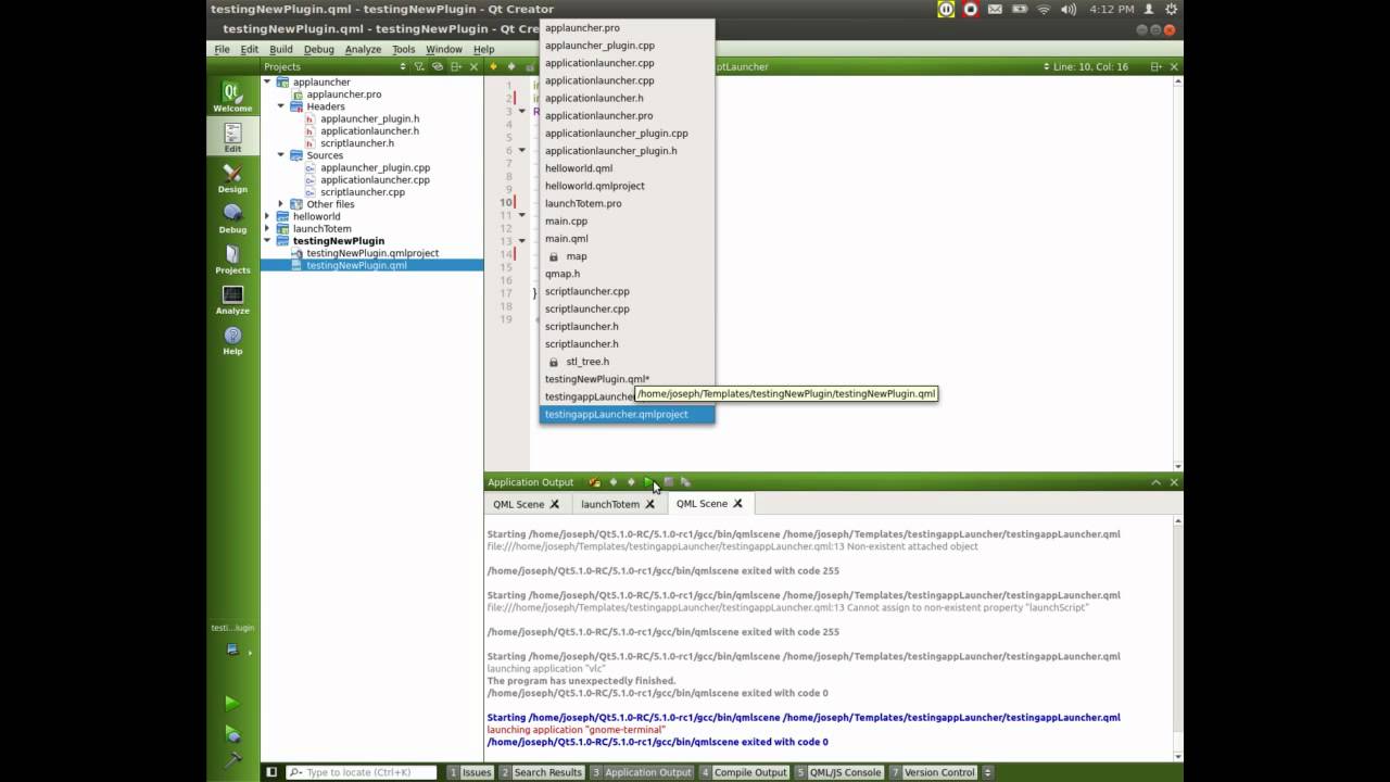 Making a C++ plugin with QProcess for QML