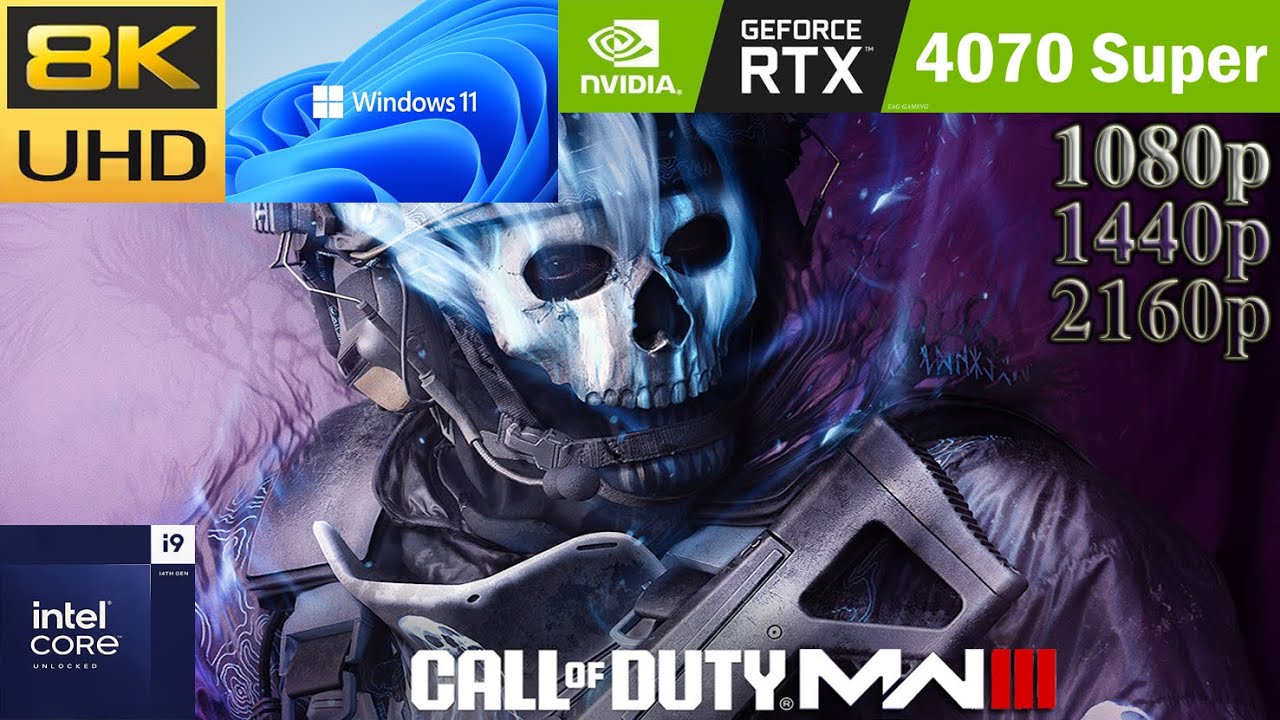 COD MW 3: RTX 4070 Super | 1080p 2K 1440p 4K | Max Settings | DLSS Performance | Gameplay Benchmark