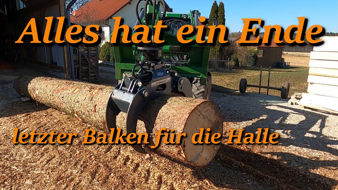 Alles hat ein Ende - letzer Balken für die Halle auf der LX50