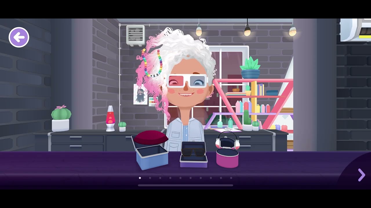 Toca Boca Jr App with Sophie (50 mins) - salon hair styles, let's then decorate and craft
