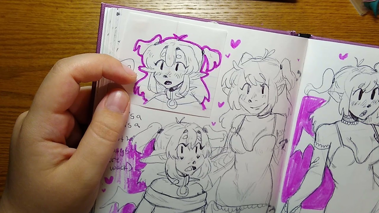 Sketchbook tour [#30] - The one with a mix of ocs and fanart