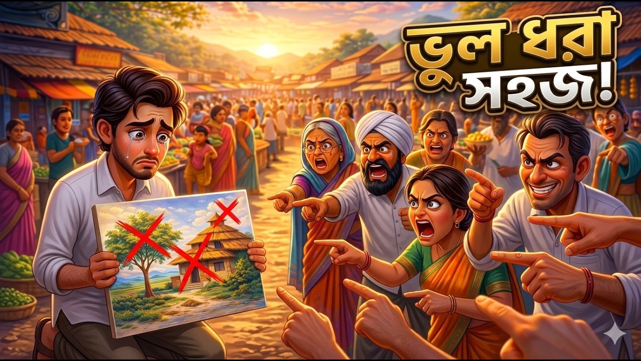সমালোচনা করা সহজ! কিন্তু ভুল ঠিক করবে কে? | Motivational Bengali Cartoon Story