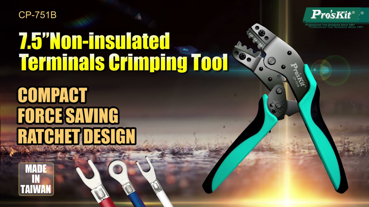 Pro'sKit CP-751B 7.5&rdquo;Non-insulated Terminals Crimping Tool
