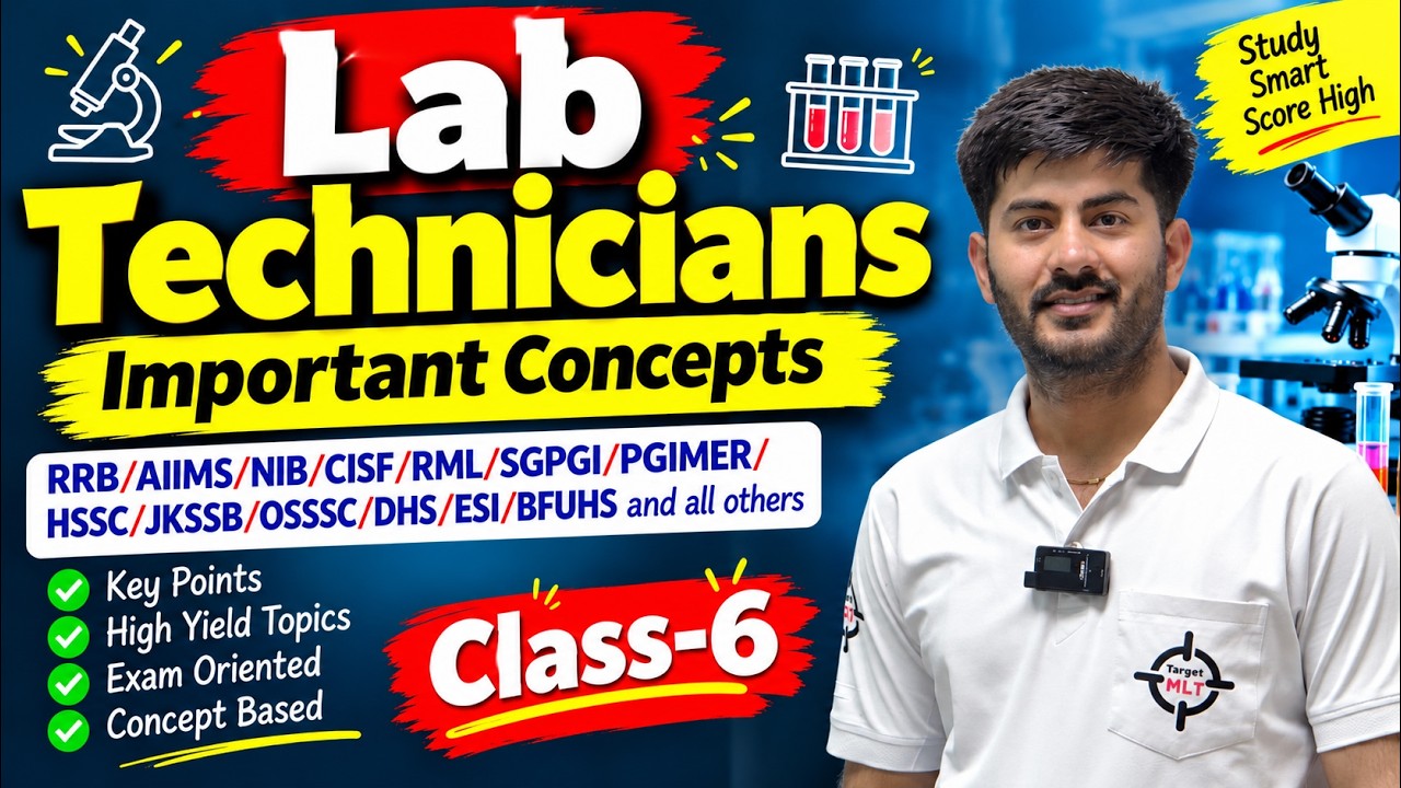 Lab Technician Class-6 Theory with MCQs by Sachin Punia #targetmlt