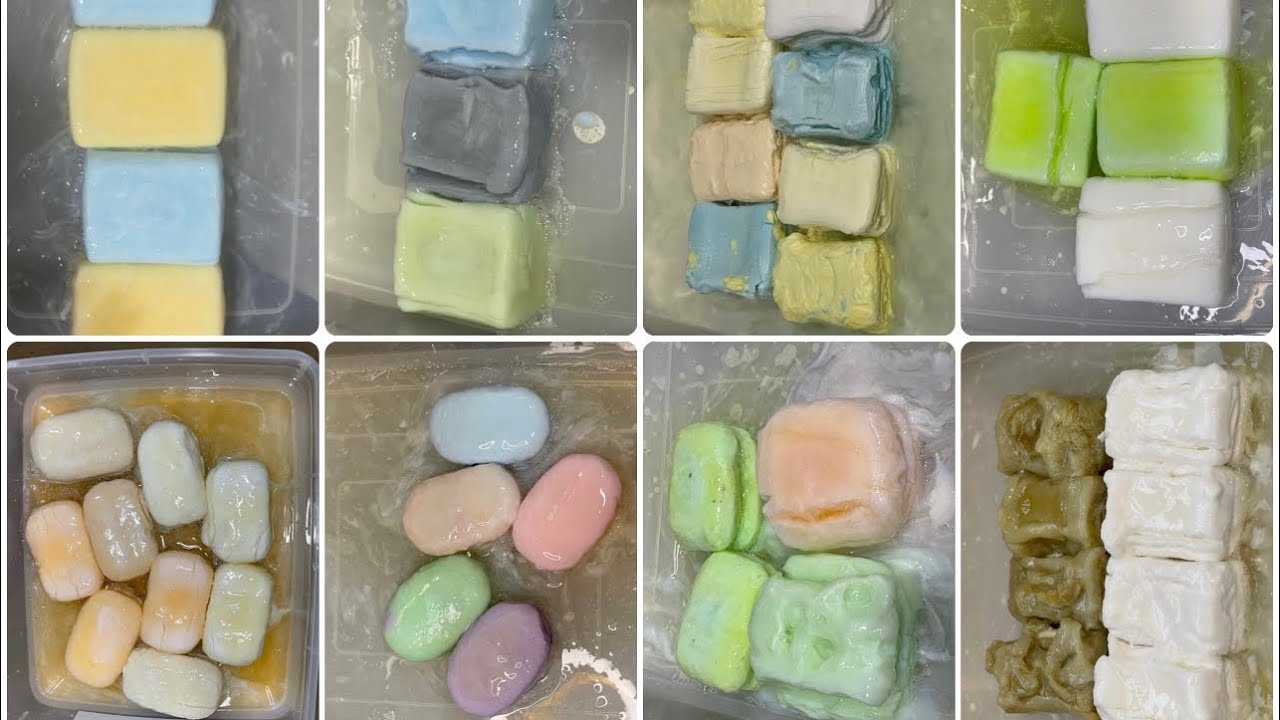 [ASMR] SOAKED SOAP COMPILATION🧼| MUSHY SOAP | 10 TYPES OF SOAP #dalansoap #dettol #camay #palmolive