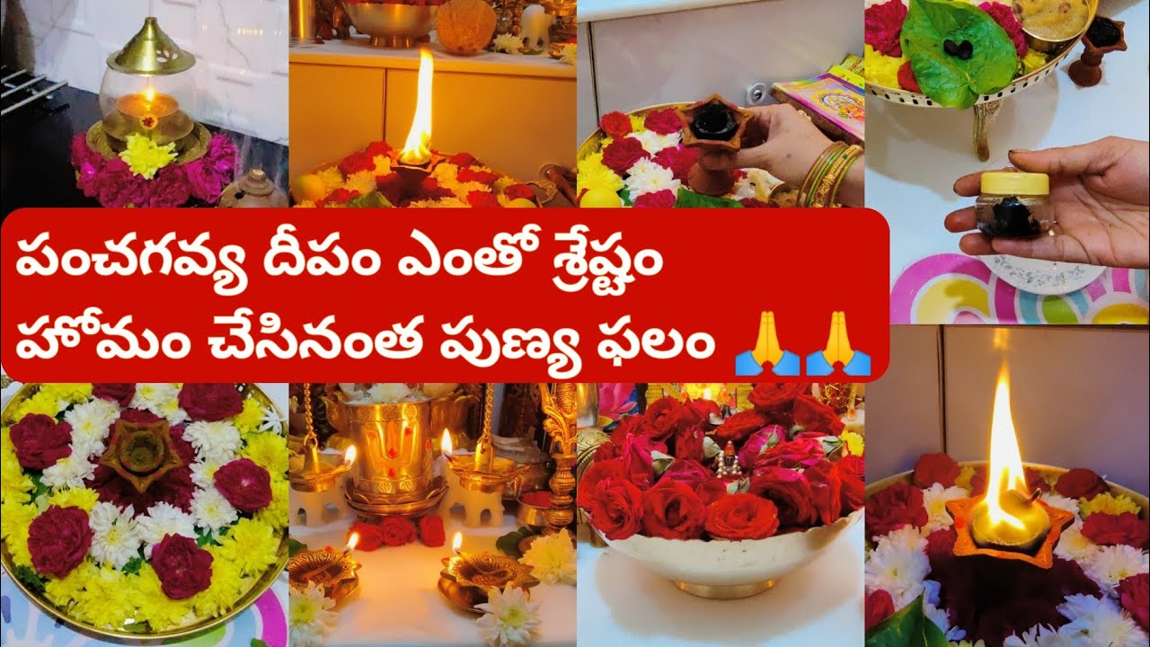 కోరుకున్నవన్నీ నెరవేర్చే పంచగవ్యదీపం  ఎంతో శ్రేష్ఠం🙏హోమం చేసినంత ఫలం🙏ధనాభివృద్ది కోసం ప్రతిశుక్రవారం
