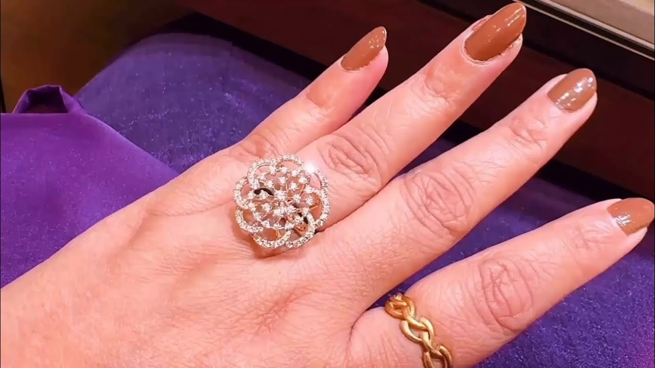 Tanishq New Diamond Cocktail Rings with Price/Engagement Rings/Real Diamond Rings/Rings/imdeeya