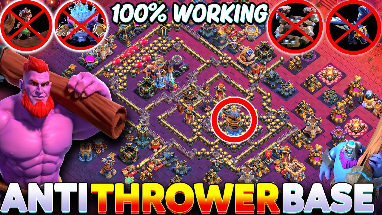 ANTI THROWER TH18 INSANE BASE LINK | AFTER UPDATE TH18 BEST WAR BASE & CWL BASE WITH COPY LINK