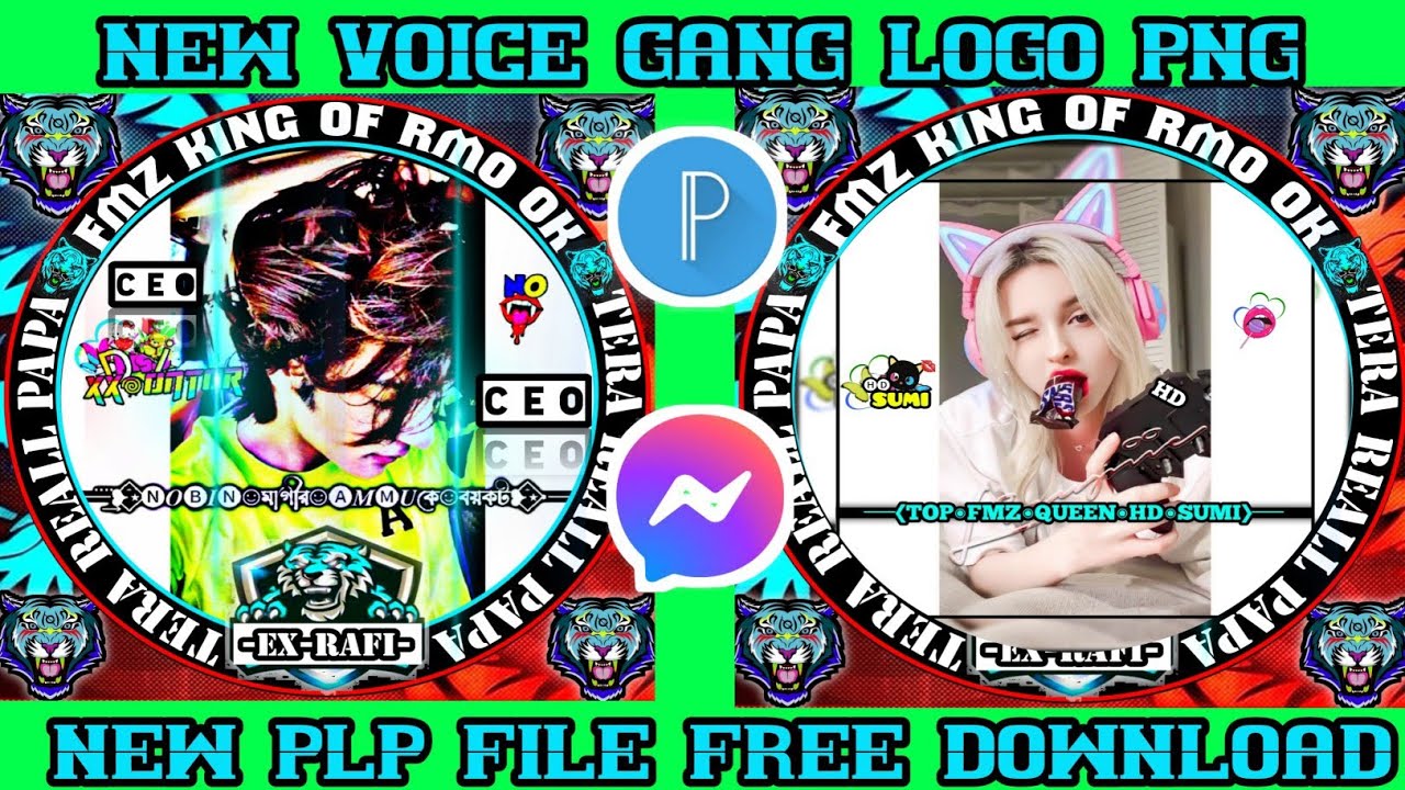 VOICE GANG  logo | NEW logo | plp NEW| #facebook #fb #emoji #virtual #tricks