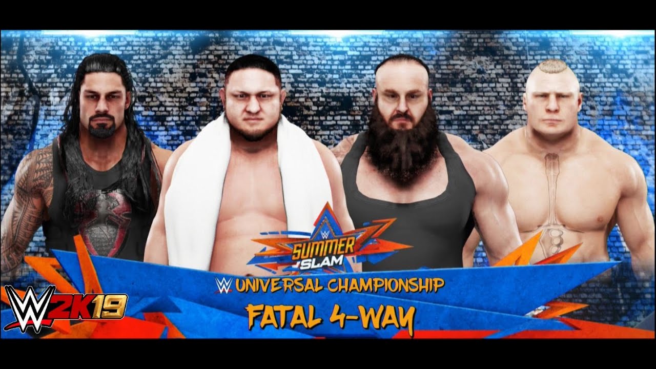 WWE 2K19 - Brock Lesnar vs. Braun Strowman vs. Roman Reigns vs. Samoa Joe | Summerslam (2017)