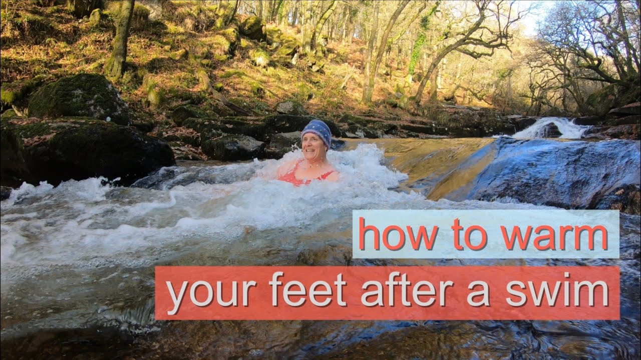 how to warm your feet up after swimming