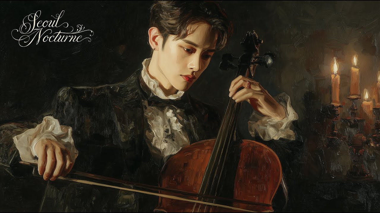 A Soft Gaze Lingers 🎻 Dark Romantic Cello & Piano | Nocturnal Night Music for Focus & Reflection