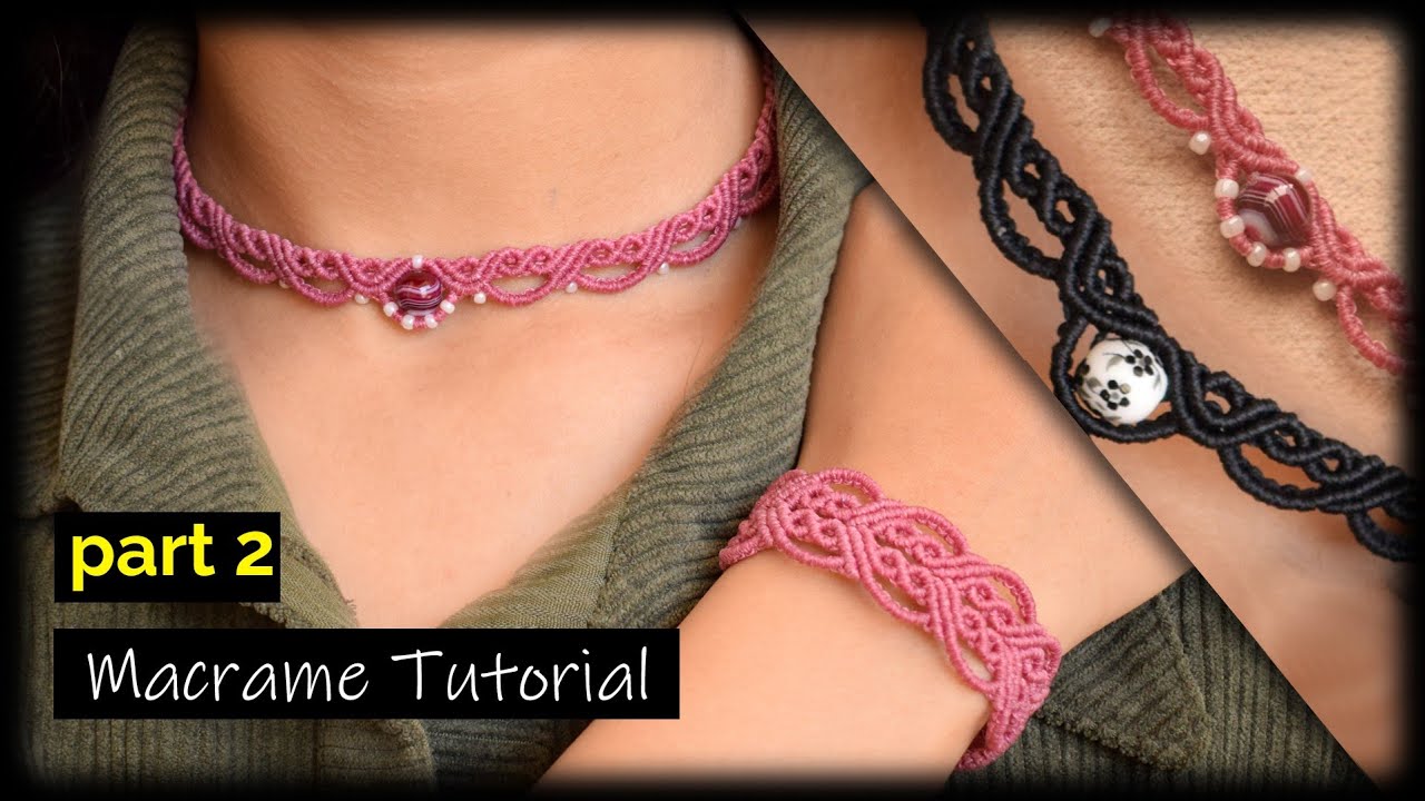Macrame Tutorial | DIY Macrame  Necklace | Cute Macrame Jewelry set