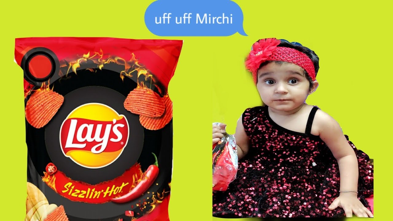 Isko Mirchi Nahi Lagti | Cute Reaction | Masti time | Gunakshi ka Reaction to chips #cute #adorable