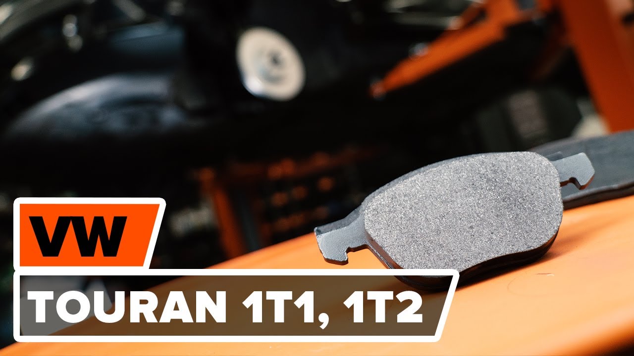 Kuinka vaihtaa etu jarrulevyt, etu jarrupalat VW TOURAN 1T1, 1T2 -merkkiseen autoon