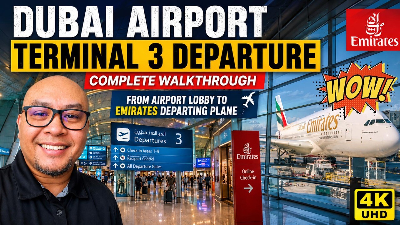DUBAI AIRPORT TERMINAL 3 Departure Tour ✈️ Walkthrough From Check-In to Emirates Airlines Boarding