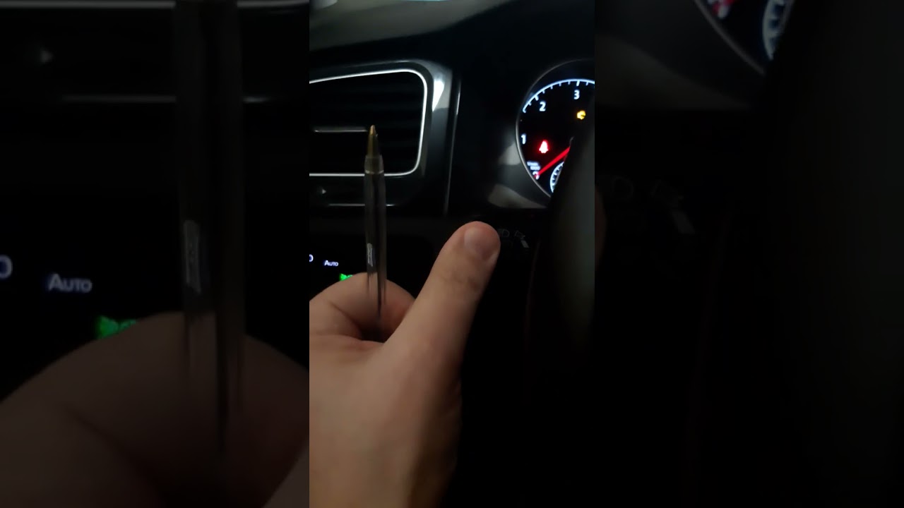 Preguntas sobre los mandos del coche antes de comenzar el examen práctico de coche, volkswagen golf