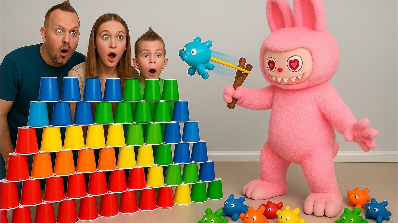 Гигантский Лабубу забирает мои игрушки-металки Goo!!!