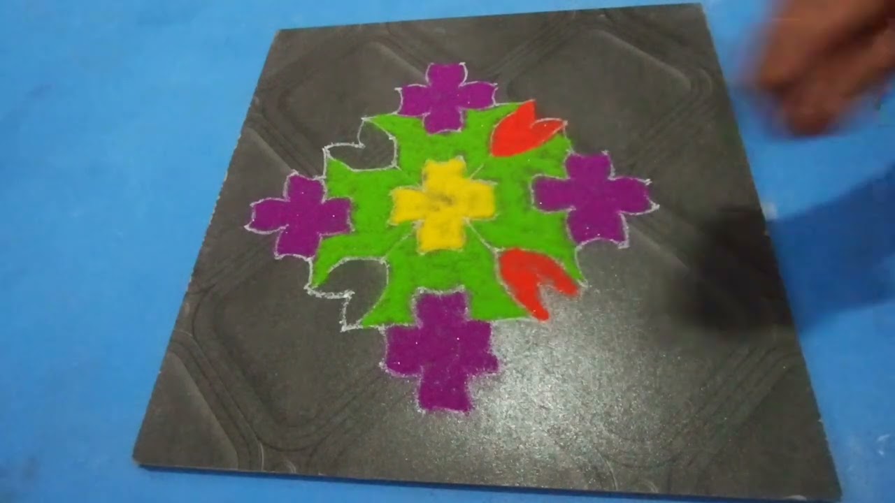 आसान और सरल रंगोली डिज़ाइन#Rangoli#Trending#youtube#viral#subscribe #art#viralvideo#simplerangoli  