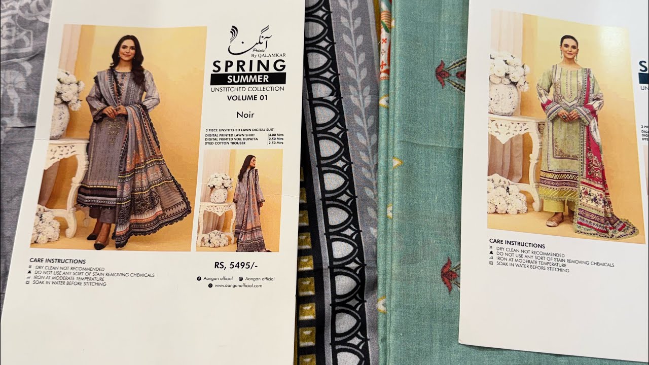 Angan by Qalamkar printed lawn collection at Khoobsurat cloth emporium order@7838524296
