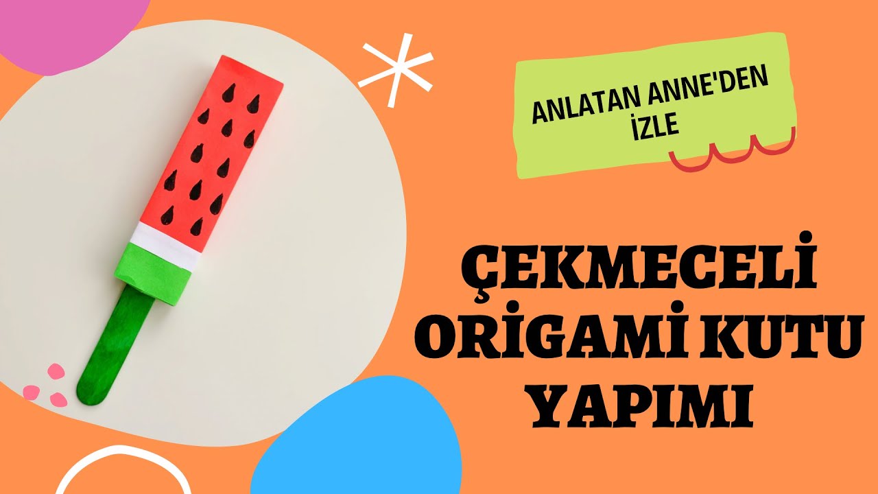 ORİGAMİ ÇEKMECELİ KUTU YAPIMI - 5 Minute Crafts -Diy