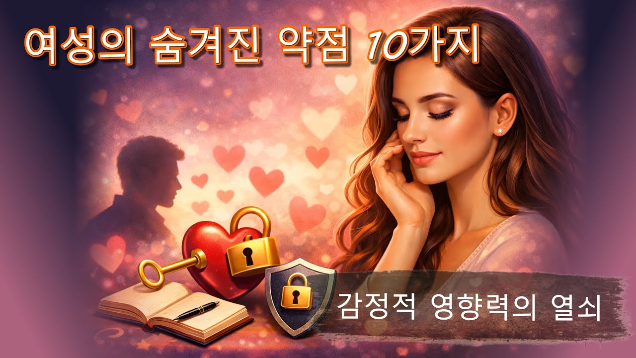 여성의 숨겨진 약점 10가지와 감정적 영향력의 열쇠