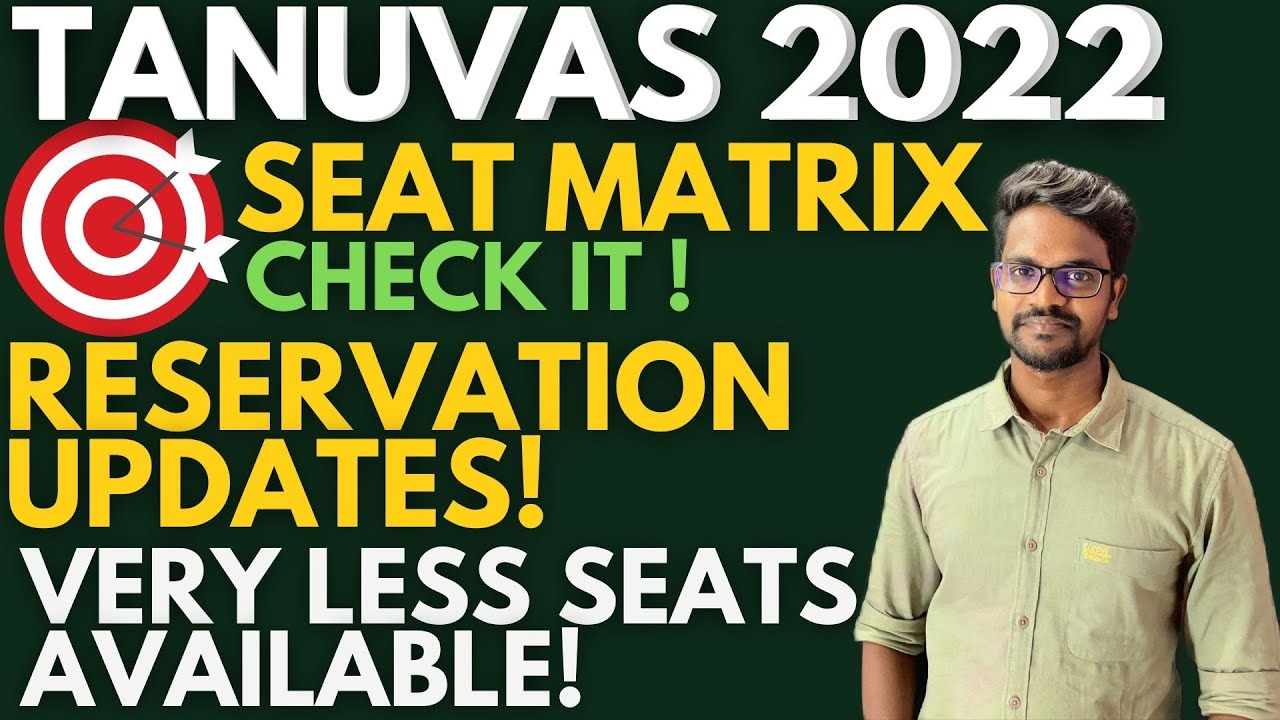 TANUVAS 2022|Seat Matrix|Available Seats|Expected Cut Off|Reservation Quota|Tamil|Muruga MP#tamil