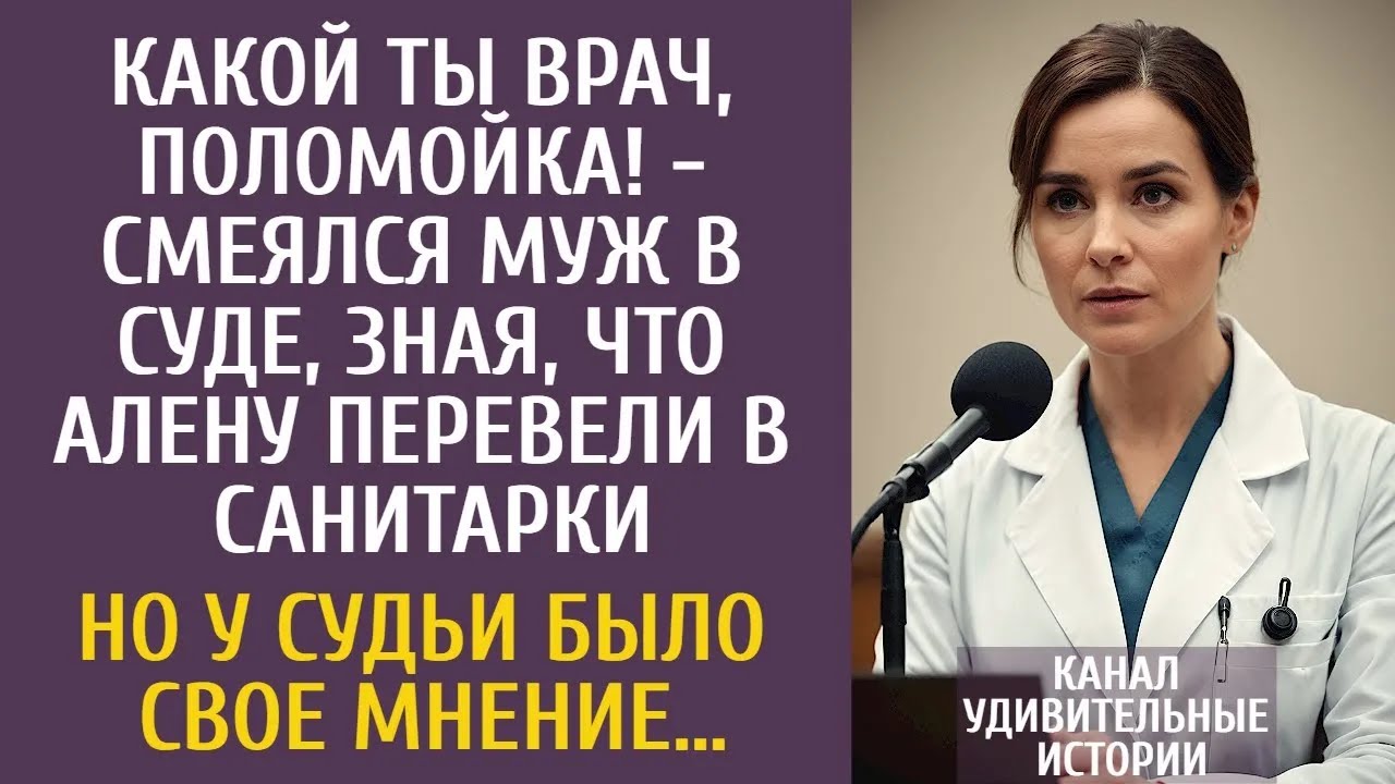 Какой ты врач, поломойка!   смеялся муж в суде, зная, что Алену перевели в санитарки…